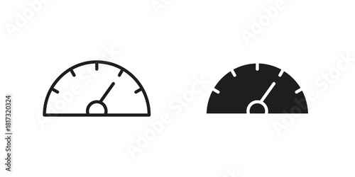 Meter icon on white background. Stock vector icon