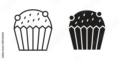 Muffin icon on white background. Stock vector icon