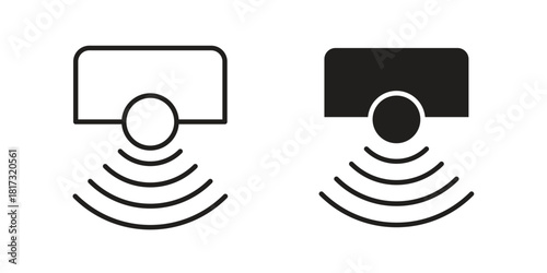 Motion sensor icon on white background. Stock vector icon