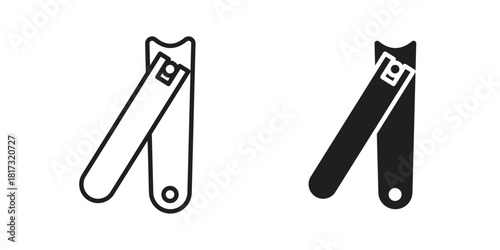 Nail clippers icon on white background. Stock vector icon