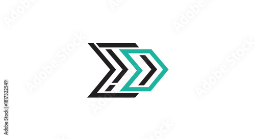 Abstract Geometric Arrow Design Symbolizing Growth, Direction, and Modern Technology Concept