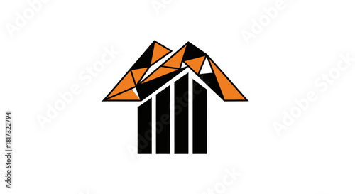 Abstract Geometric Arrow Indicating Growth, Progress, and Forward Momentum Visually