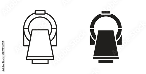 MRI icons, vector symbols. filled flat sign