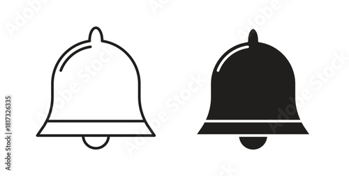 Notification icons, vector symbols. filled flat sign