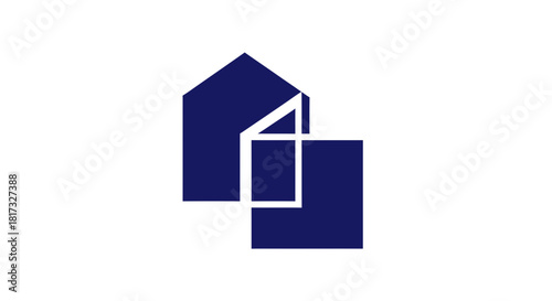 Abstract Geometric Composition Representing Architecture, Innovation, and Modern Concepts