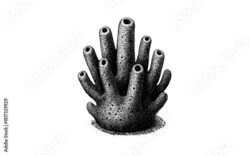 Surreal coral-like sculpture with organic texture and unique design