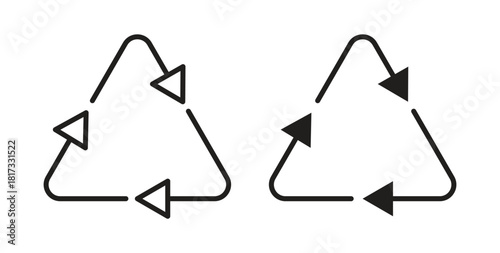 Recycle icons, vector symbols. filled flat sign