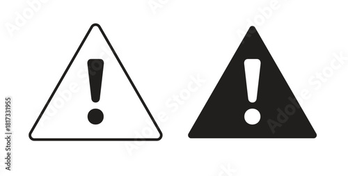 Risk icons, vector symbols. filled flat sign