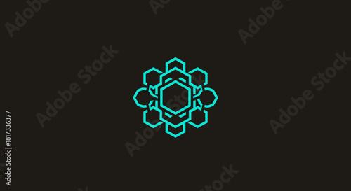 Abstract Geometric Design on Dark Background Visual Elements and Modern Style