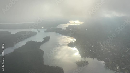 Blick aus Flugzeugfenster