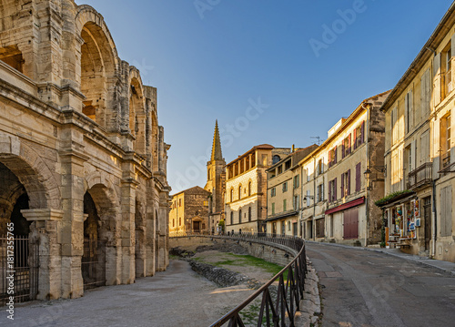 The amphitheater in the historic old town of Arles, Provence, France