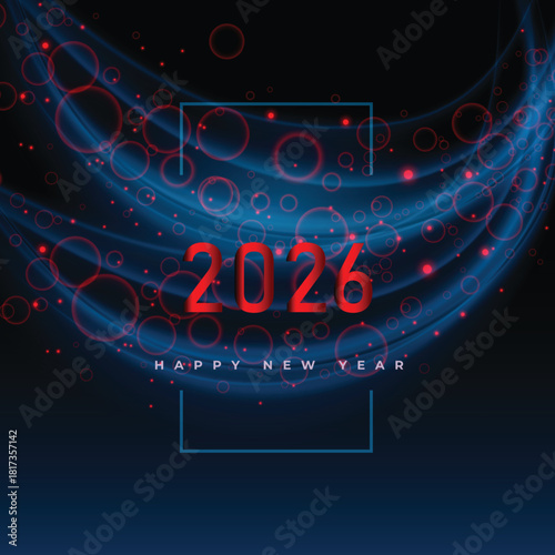 happy new year 2026 festive background with smoky effect