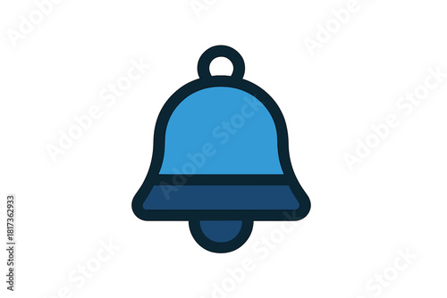 Blue bell symbol representing digital alerts and reminders on user interface