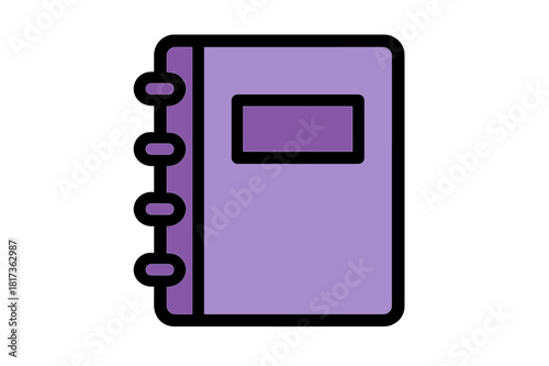 Simple purple spiral notebook used for planning, organization, scheduling, and note taking