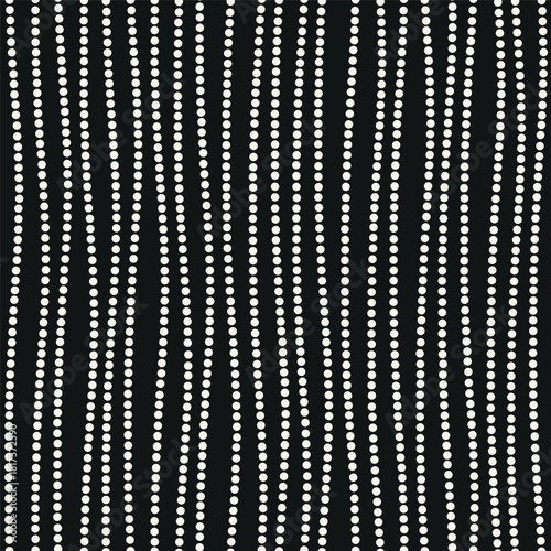 Vector seamless pattern. Modern texture. Repeating, abstract background with dotted waves. Graphic, wavy stripes. Can be used as a swatch in Illustrator.