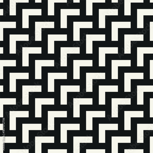 Vector seamless pattern. Modern stylish texture. Repeating geometric background with bold zigzag. Classic simple chevron.