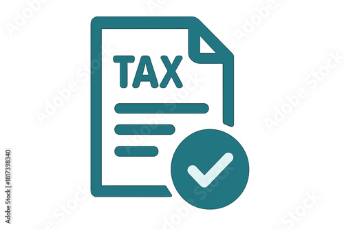Completed tax form document with successful checkmark approval