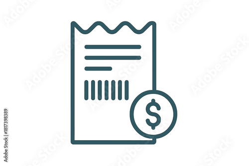 Detailed financial receipt showing transaction information and dollar currency symbol
