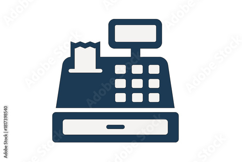 Cash register machine used for retail transactions and financial commerce operations