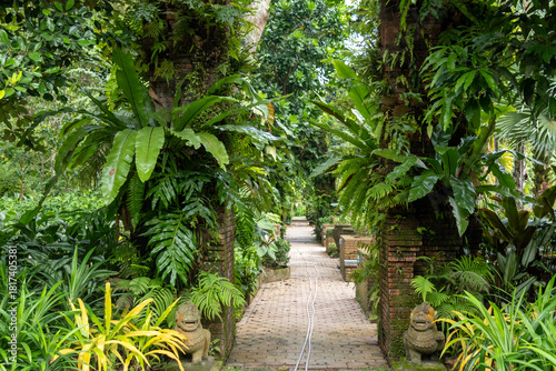 Fotografi The Sang Nila Utama Garden in Fort Canning Park, Singapore