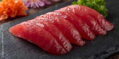 Tuna Sashimi with Ginger and Parsley
