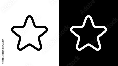 Star With Icon Set Design