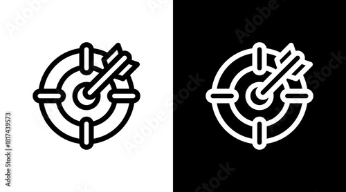 Target With Icon Set Design