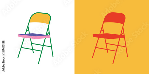 Design chair iron unique isolated