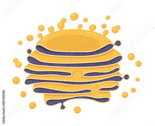Vector Illustration of  Golgi apparatus structure. 	
