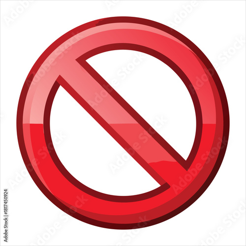 Red prohibition symbol indicating no entry 