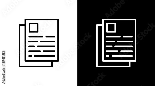 Letterhead With Icon Set Design