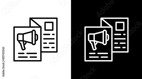 Flyer With Icon Set Design