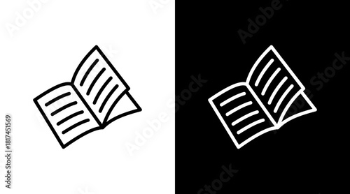 Brochure With Icon Set Design