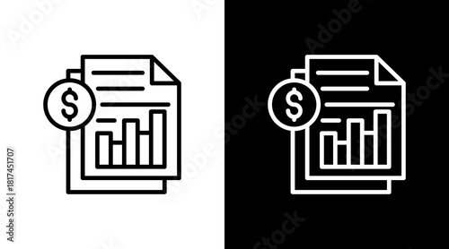 Annual Report With Icon Set Design