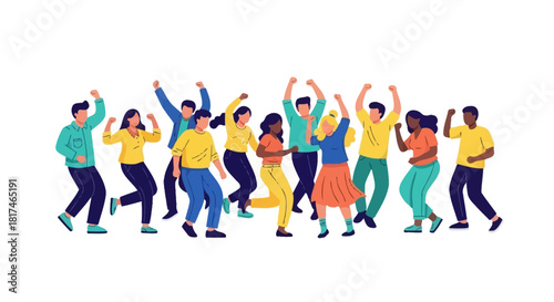 Celebrating Diversity A Group of People Dancing Together