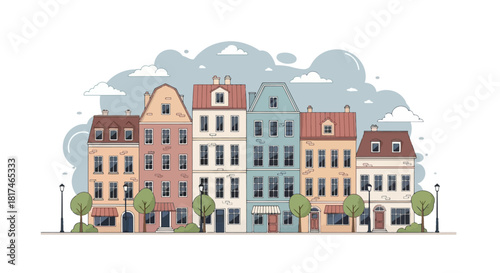 Collection of modern and traditional house designs, showcasing architectural diversity