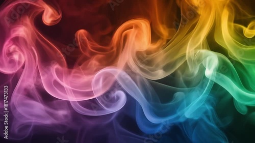 Wallpaper Mural Abstract smoke background with vibrant colors blending beautifully, creating an artistic effect Torontodigital.ca