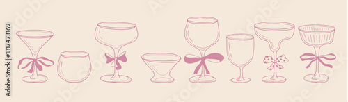 Whimsical Cocktail Vector Icons
