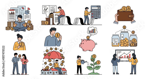 Financial Literacy and Budgeting A Collection of Illustrations for Personal Finance Education