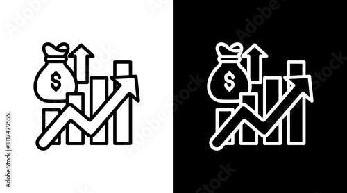 Investment With Icon Set Design