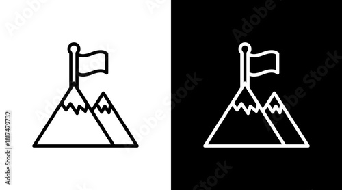 Achievement With Icon Set Design