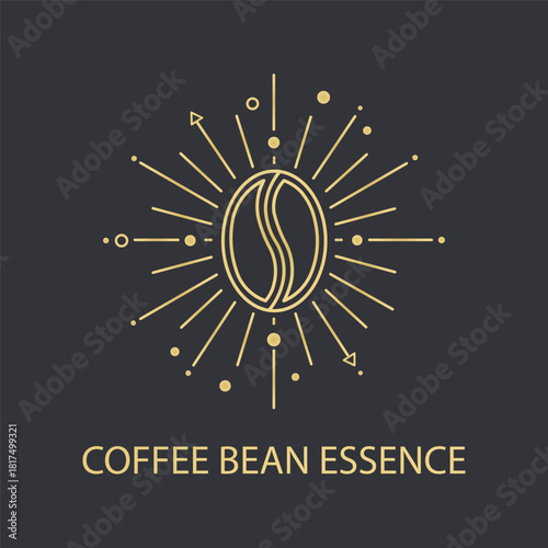 Geometric lion illustration in gold on a black background