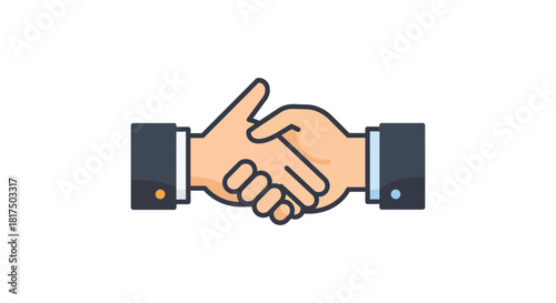 Business handshake agreement symbolizing collaboration and partnership in corporate teamwork essential for illustrating deals and successful negotiations