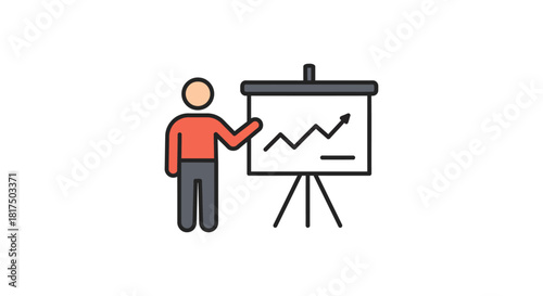 Business presentation of growth chart illustrating market trends in a corporate setting ideal for financial analysis  investment strategies