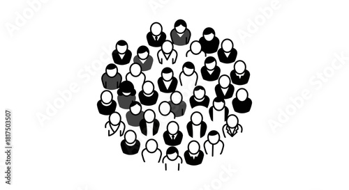 crowd of people diverse group of people in a circle formation showing teamwork and community in a social setting good for business concepts