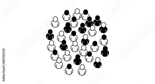 crowd of people diverse community gathering together promoting social connection and representing unity and teamwork for various social media designs