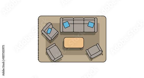 living room setup with couch and chairs on rug home interior design layout modern furniture arrangement creating comfortable social space