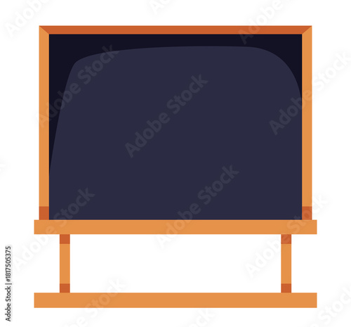 Chalkboard blackboard school classroom isolated concept. Vector graphic design illustration
