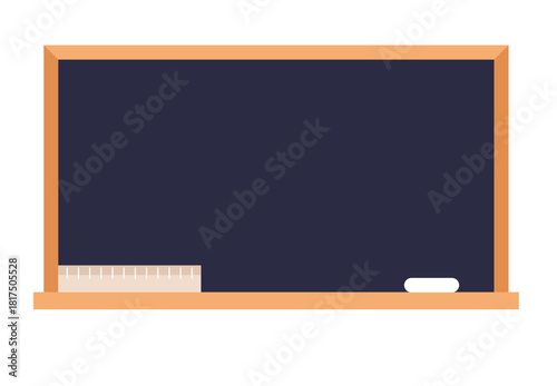 Chalkboard blackboard school classroom isolated concept. Vector graphic design illustration