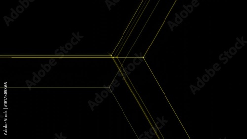 Multicolor neon lines continuously changing color and moving in dynamic endless motion